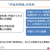 国内大学初「宇宙利用論」が開講